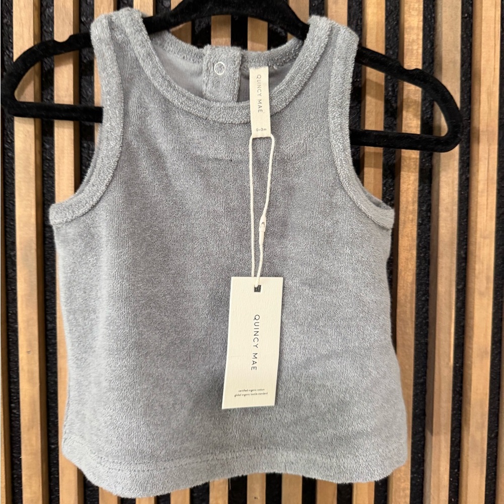 QUINCY MAE 0-3m terry tank top baby